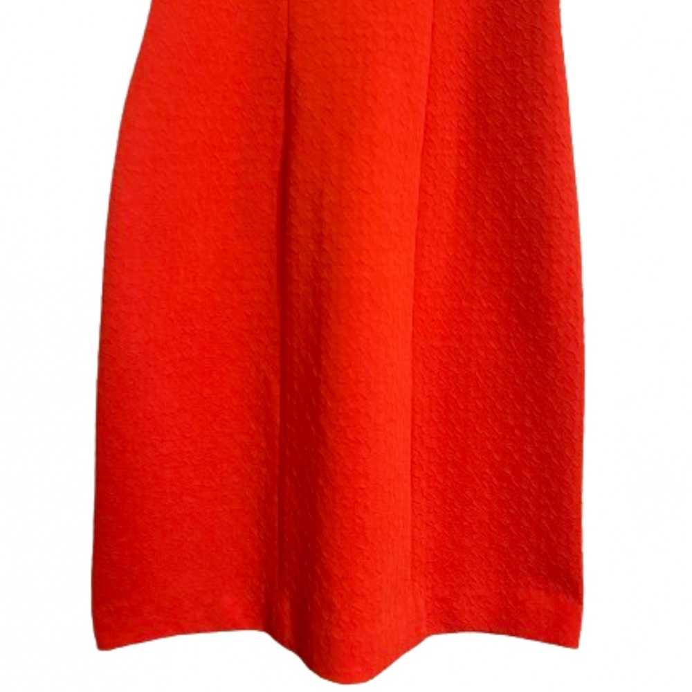 Gianni Bini Women’s Vibrant Orange Sheath Textured Dress w/ Cutout Back Sz-XS - Picture 3 of 7